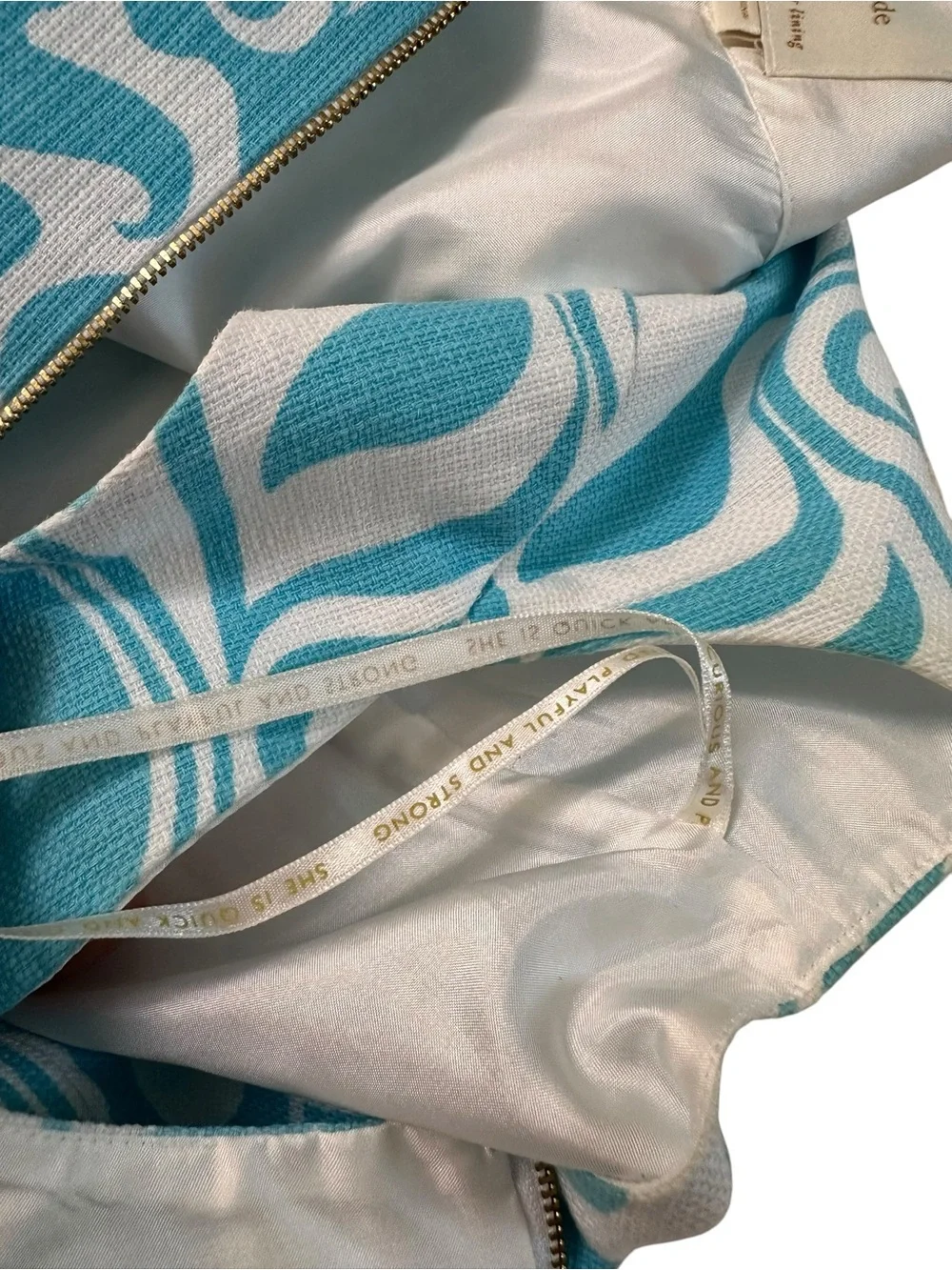 Kate Spade Women’s Blue White Abstract Print Sleeveless Sheath Shift Dress Sz 6